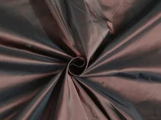 100% Pure SILK TAFFETA FABRIC Black x Wine colour 54" wide TAF32