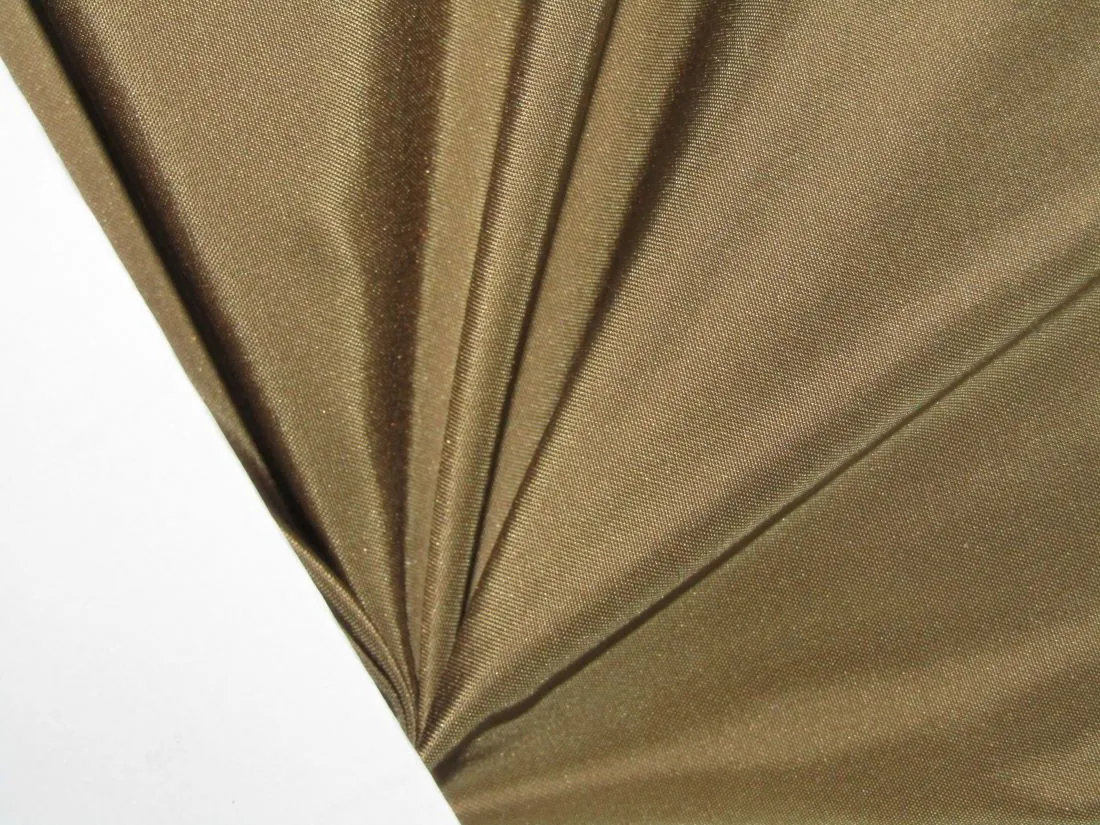 100% PURE SILK TAFFETA FABRIC bronze brown color 54" wide TAF261