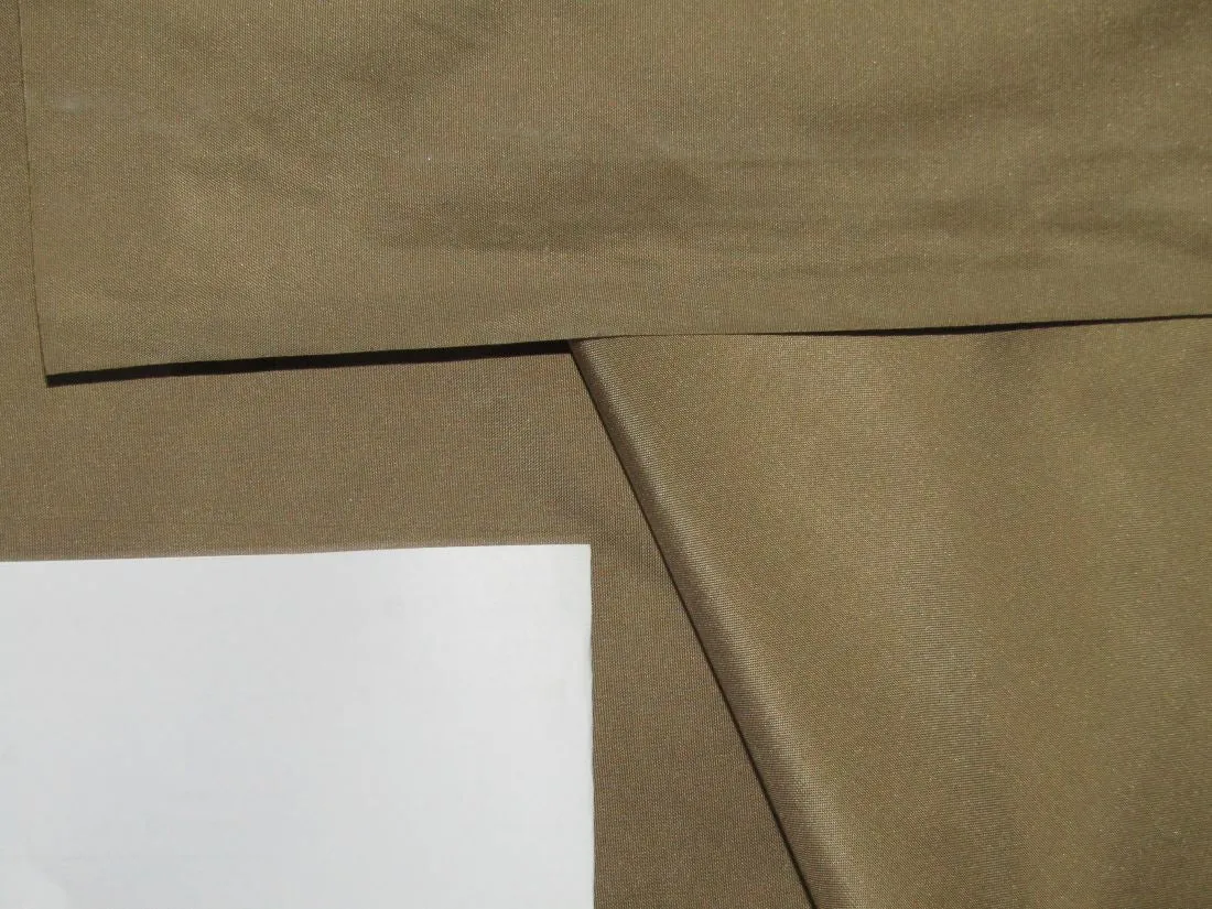 100% PURE SILK TAFFETA FABRIC bronze brown color 54" wide TAF261