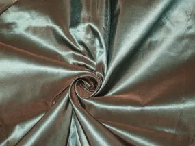 100% Pure SILK TAFFETA FABRIC Brown x Sea Green colour 60" wide TAF#184[4]