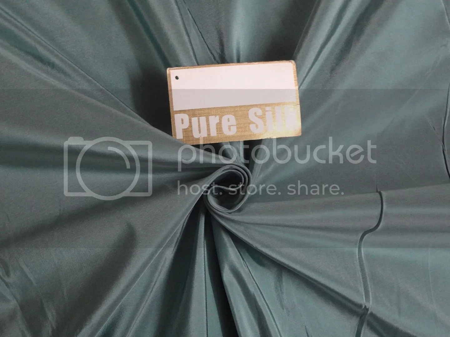 100% Pure SILK TAFFETA FABRIC Dusty Blue x brown color TAF64[1]