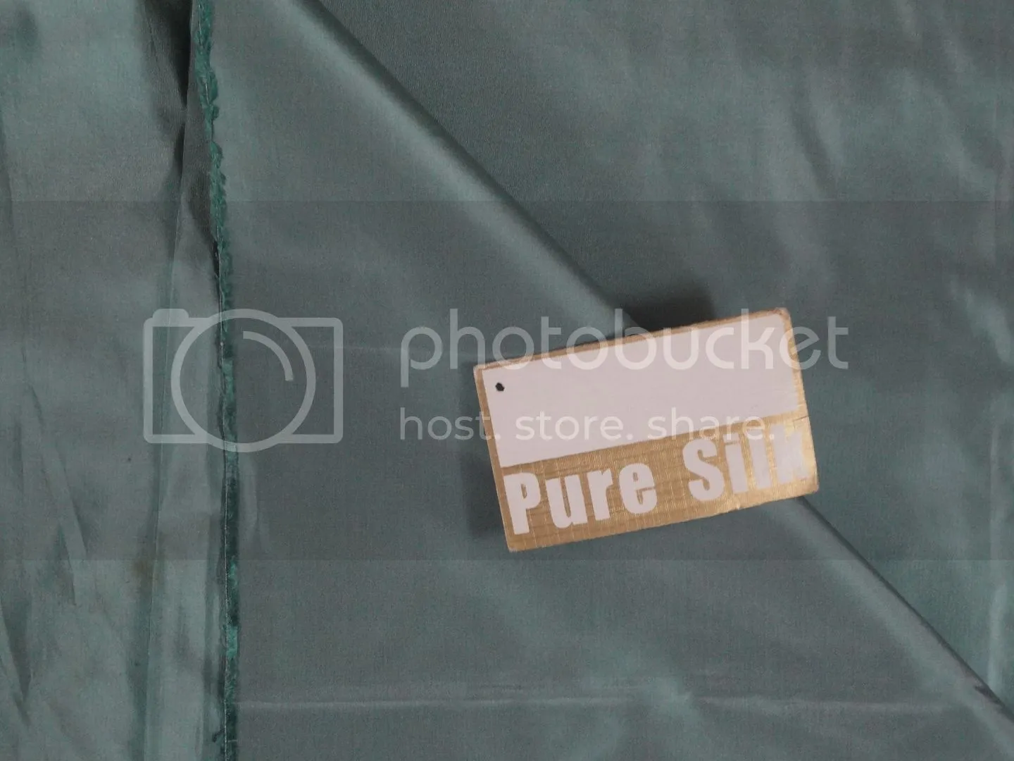 100% Pure SILK TAFFETA FABRIC Dusty Blue x brown color TAF64[1]