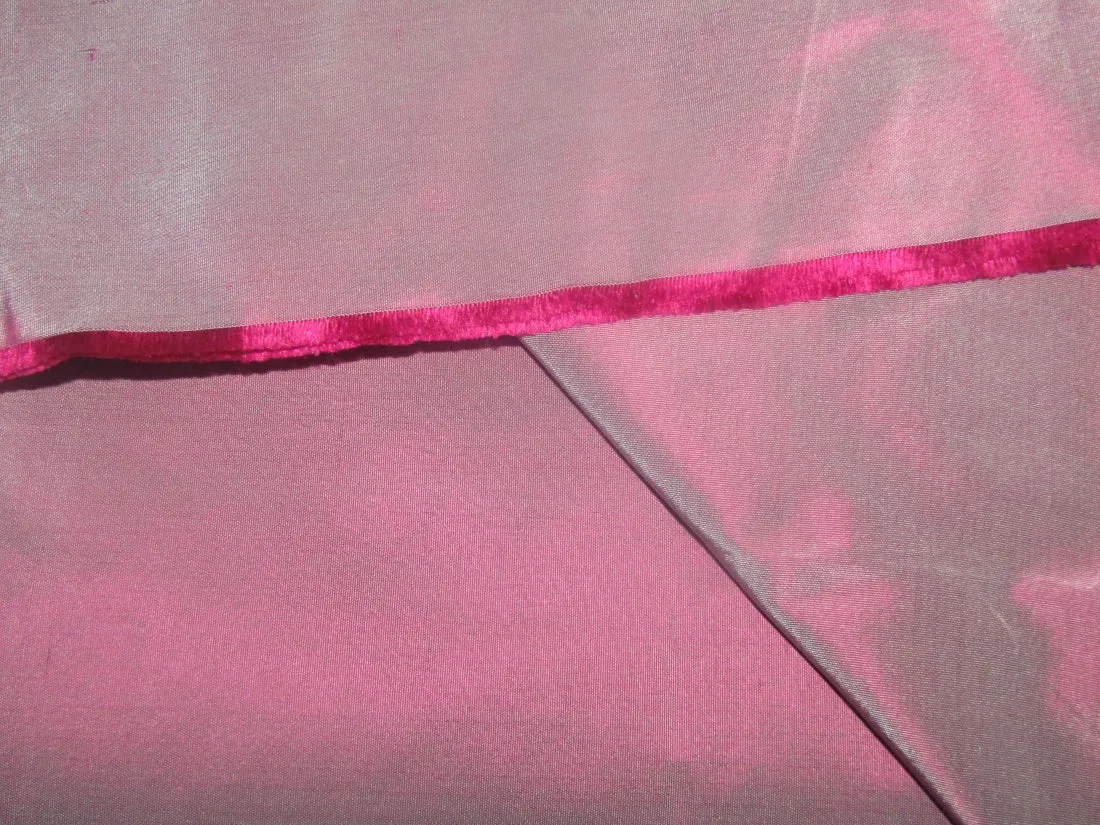 100% Pure SILK TAFFETA FABRIC Hot Pink x Powder Blue Shot color RAPIER PREMIUM QUALITY 60" wide TAF332[1]