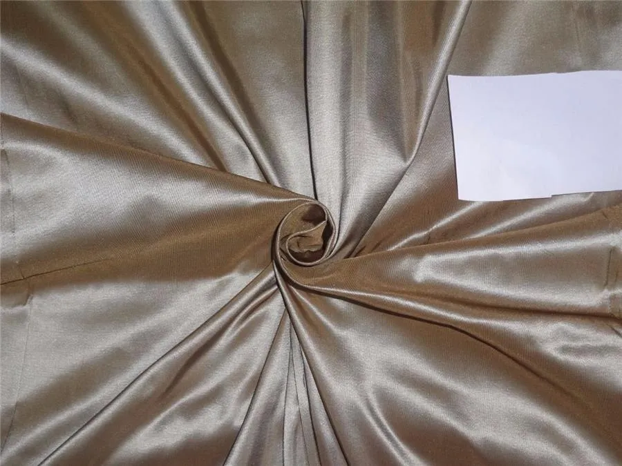 100% Pure Silk Taffeta Fabric Light Olive x Ivory 54" wide TAF278[4]