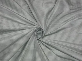 100% pure silk taffeta fabric light silver x mint green color plaids 54" wide TAF#C42