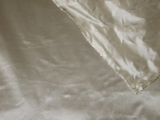 100% Pure SILK TAFFETA FABRIC Silver with Olive Shot color 54" wide TAF167