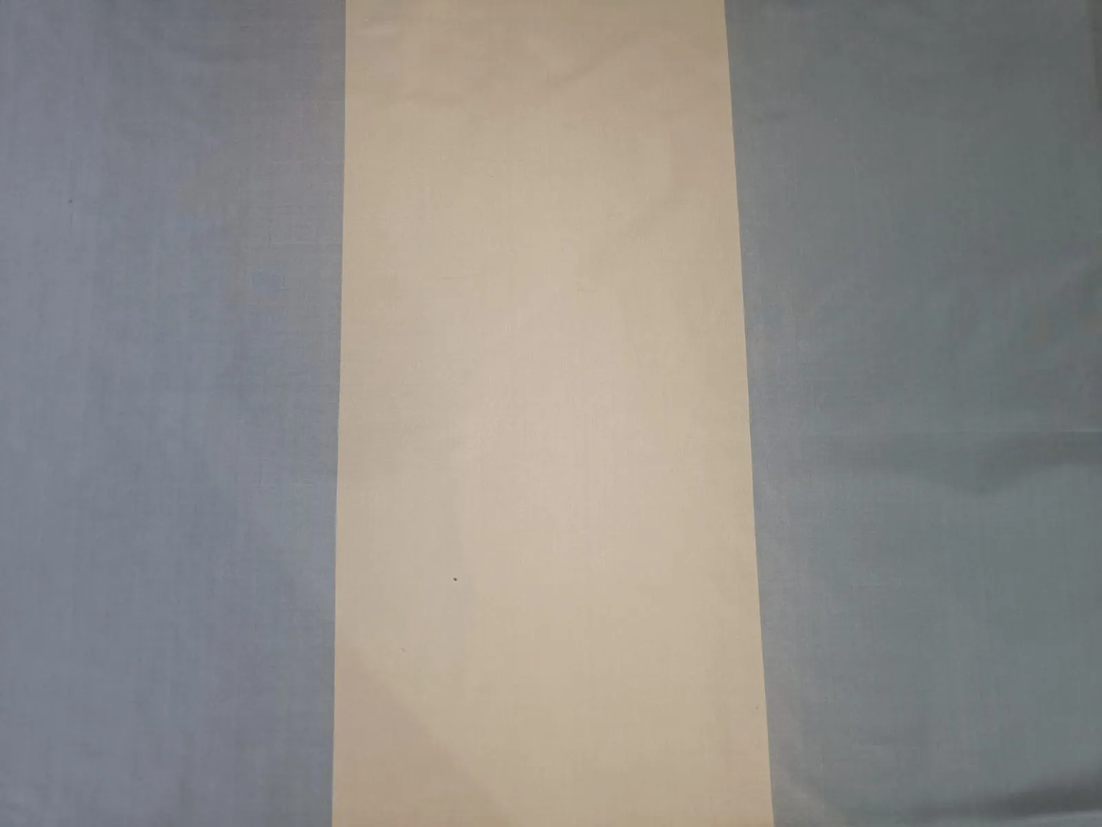 100% Silk Taffeta Fabric Blueish Grey &Cream colour stripes 54" wide TAF#S46