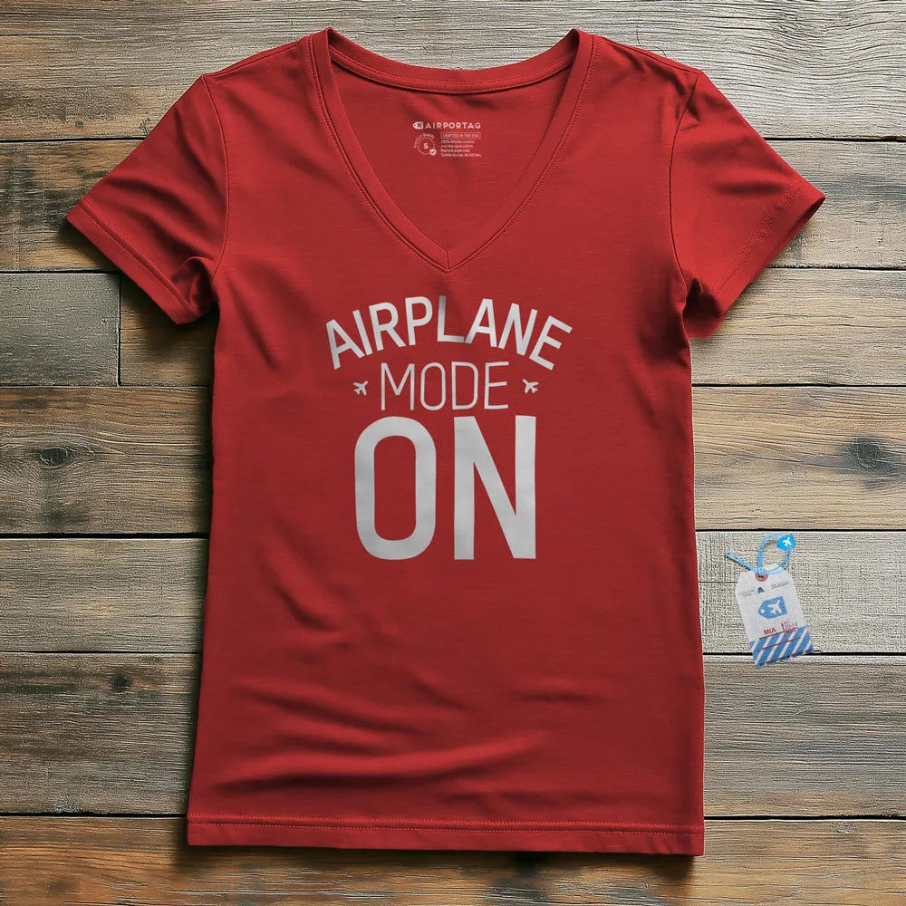 Airplane Mode - Women's V-Neck T-Shirt