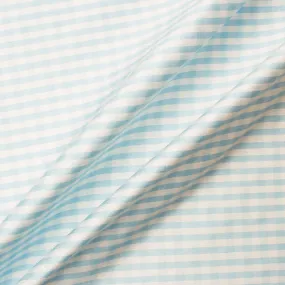 Baby Blue & White Checkered Silk