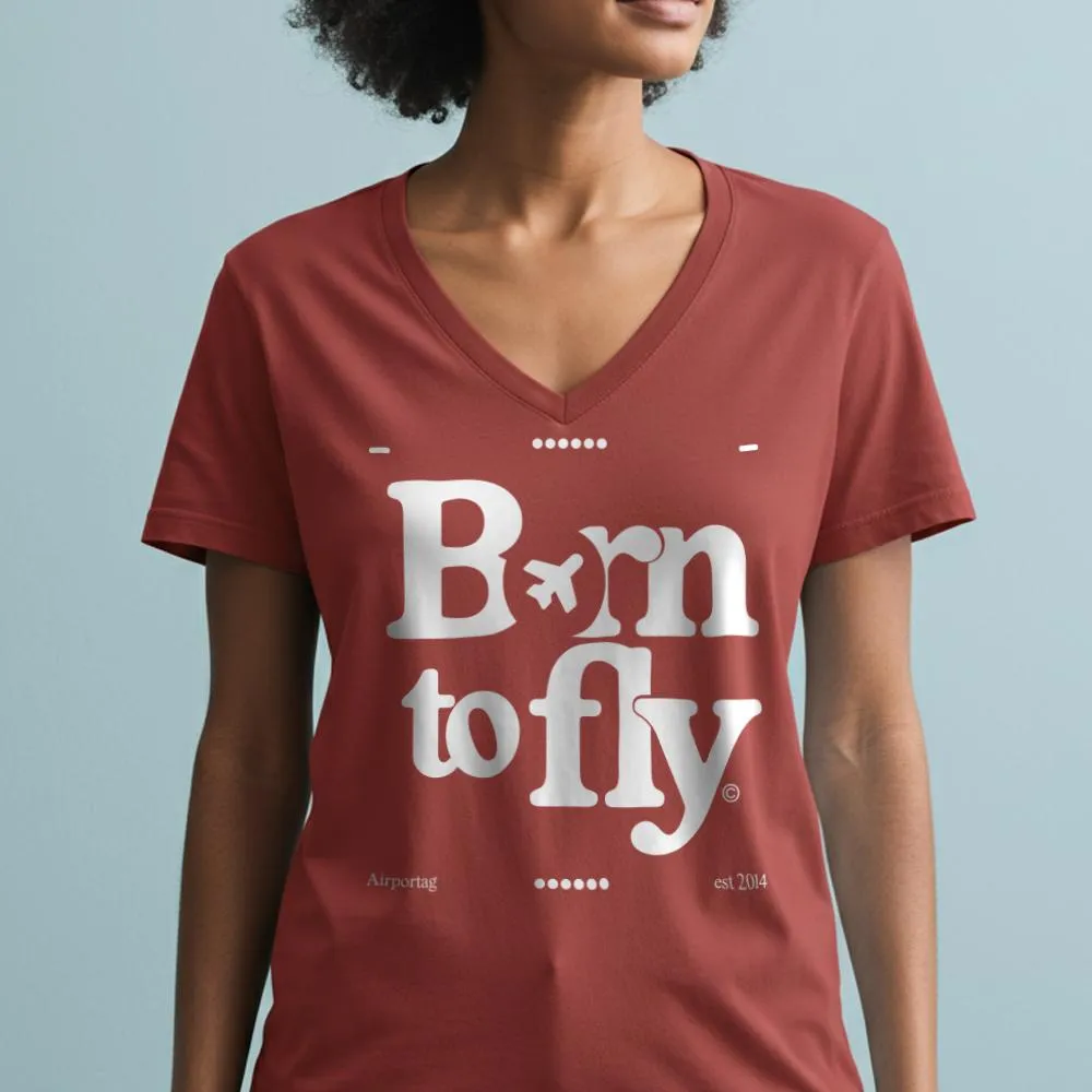 Born To Fly - Women's V-Neck T-Shirt