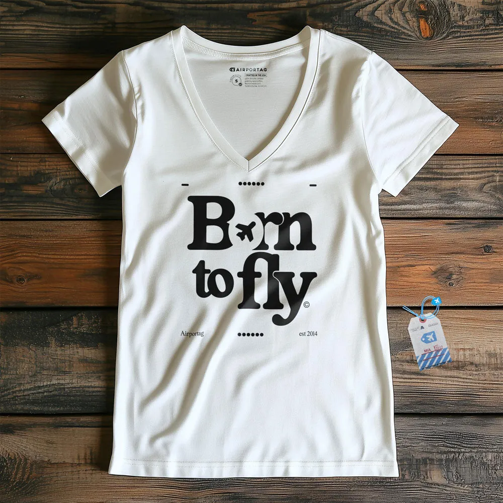 Born To Fly - Women's V-Neck T-Shirt