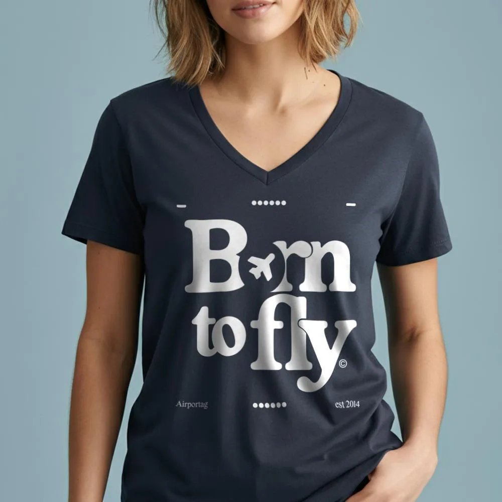 Born To Fly - Women's V-Neck T-Shirt