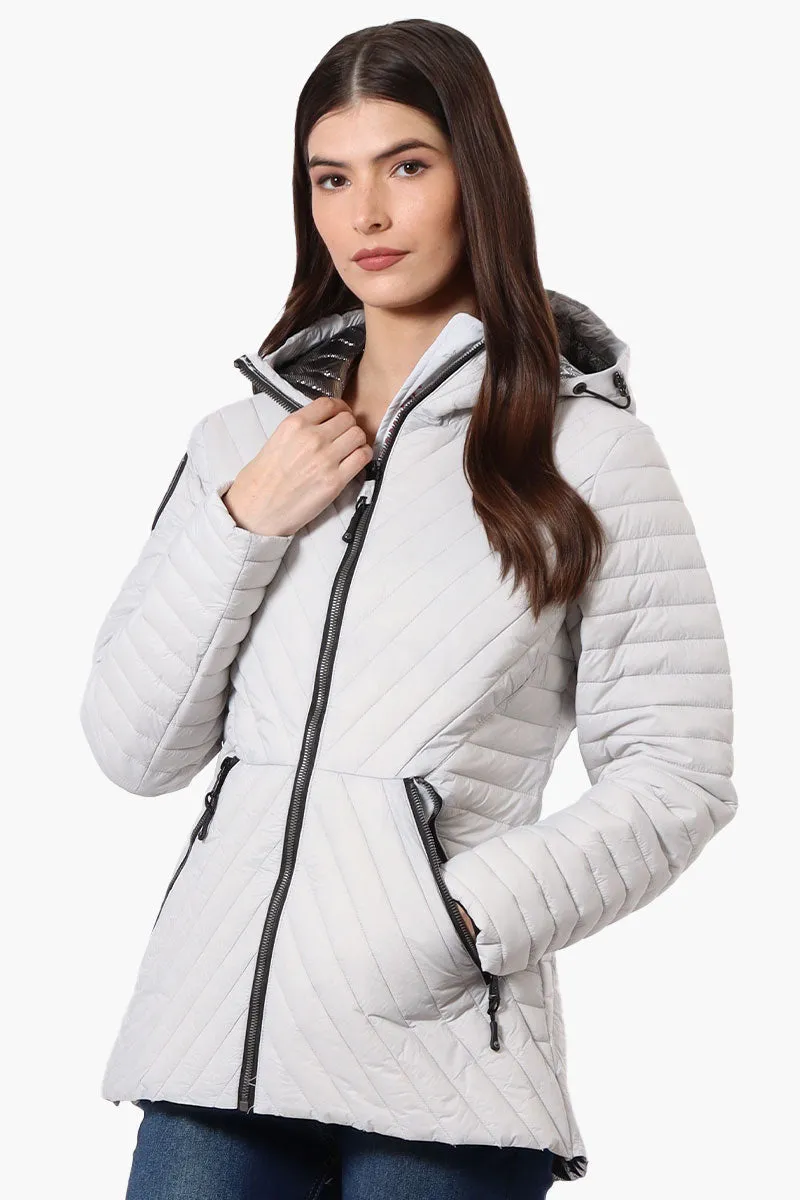 Canada Weather Gear Chevron Quilted Lightweight Jacket - Stone