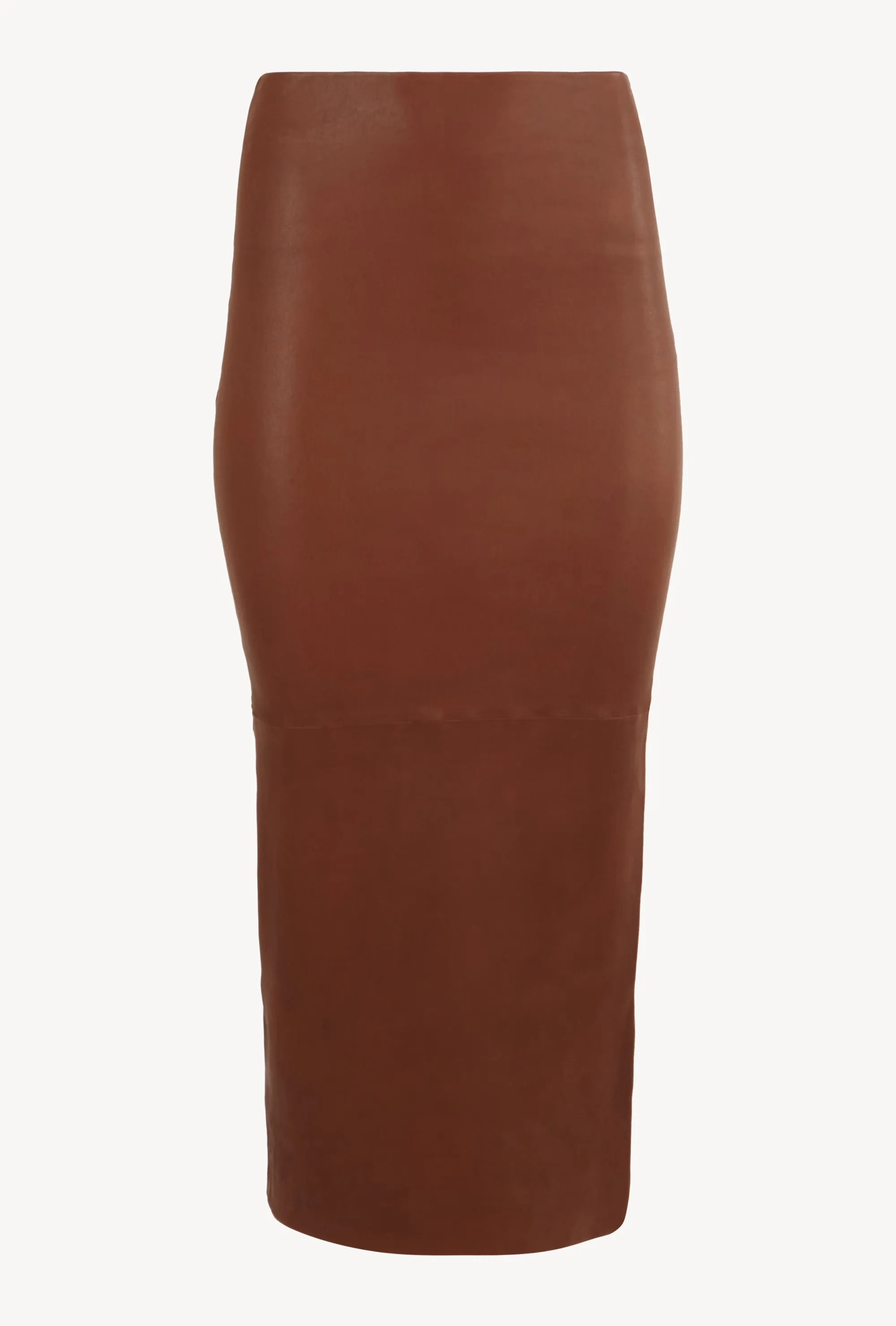 Cinnamon Leather Tube Skirt