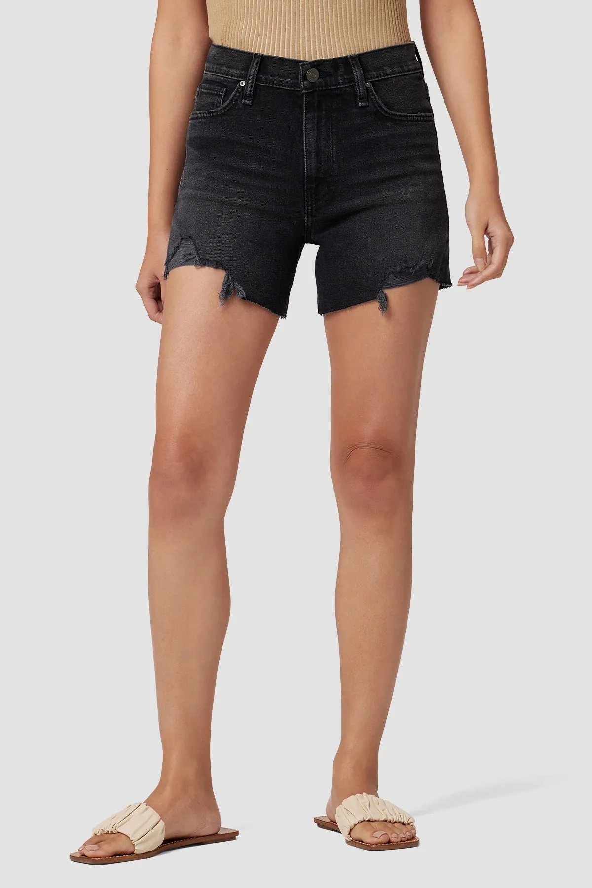 Devon High Rise Boyfriend Shorts - Midnight Frost