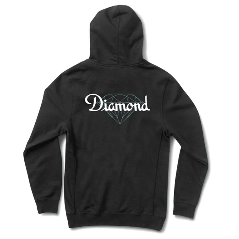 Diamond Supply Co Champagne Cut Pullover Hoodie Black