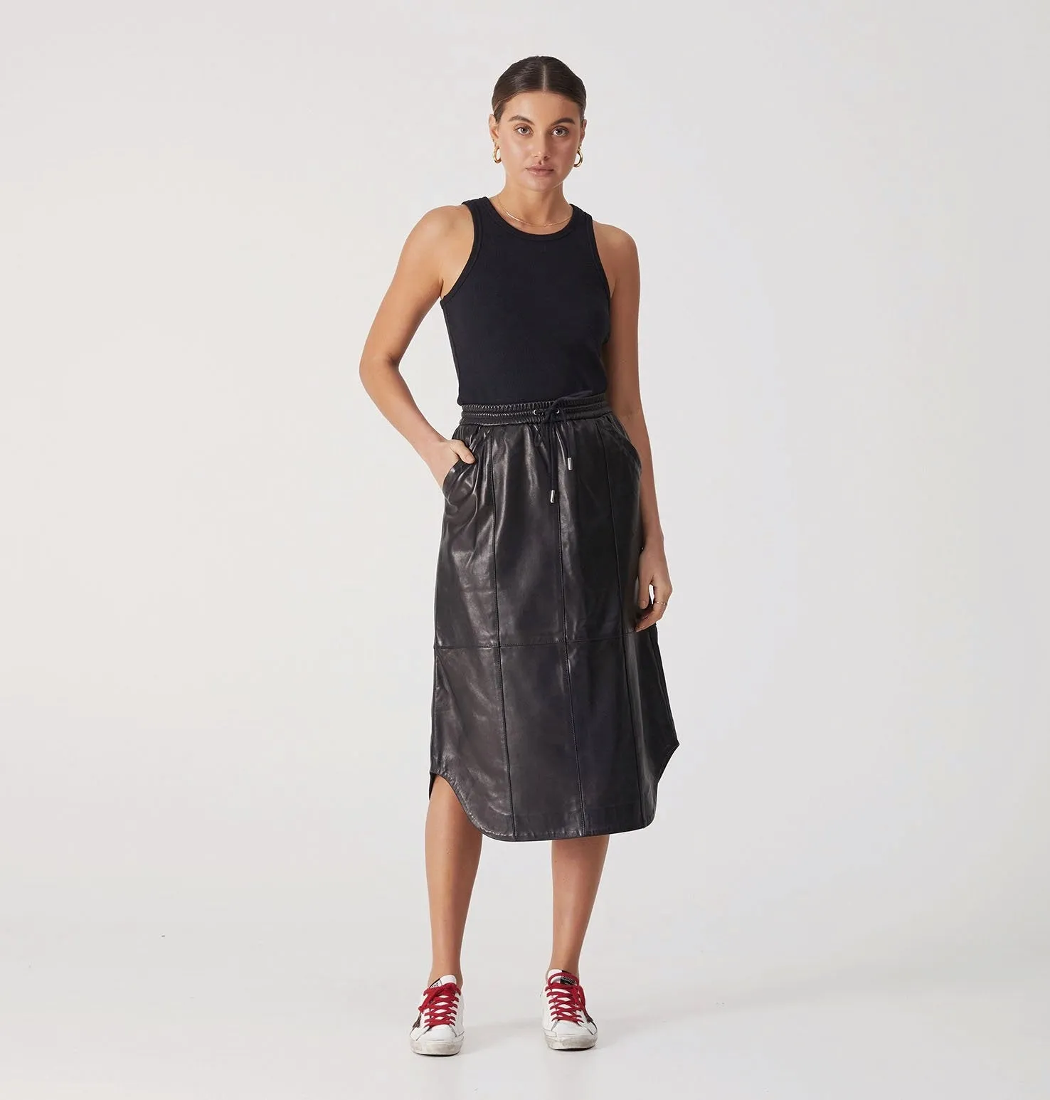 ENA PELLY WILLOW LEATHER SKIRT