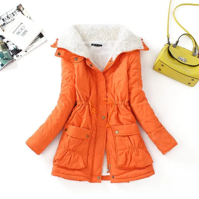 Fitaylor Winter Cotton Coat Women Slim Snow Outwear-long Wadded Jacket