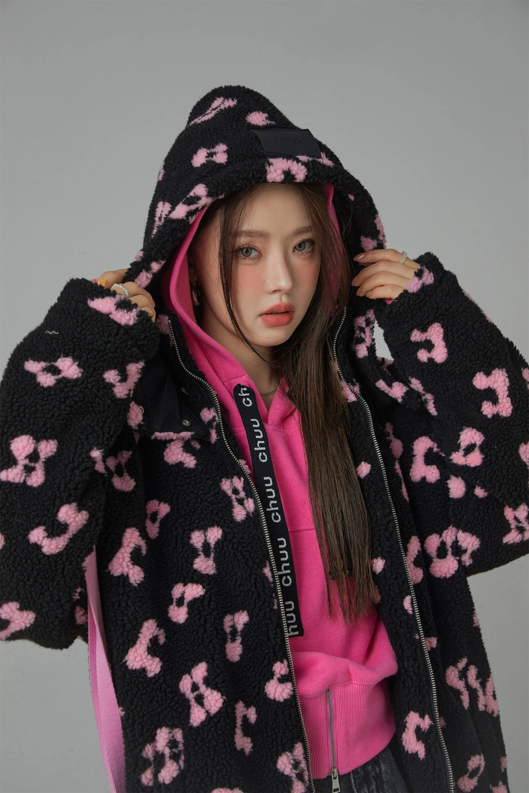 Fleece Zip-Up Hoodie Jacket