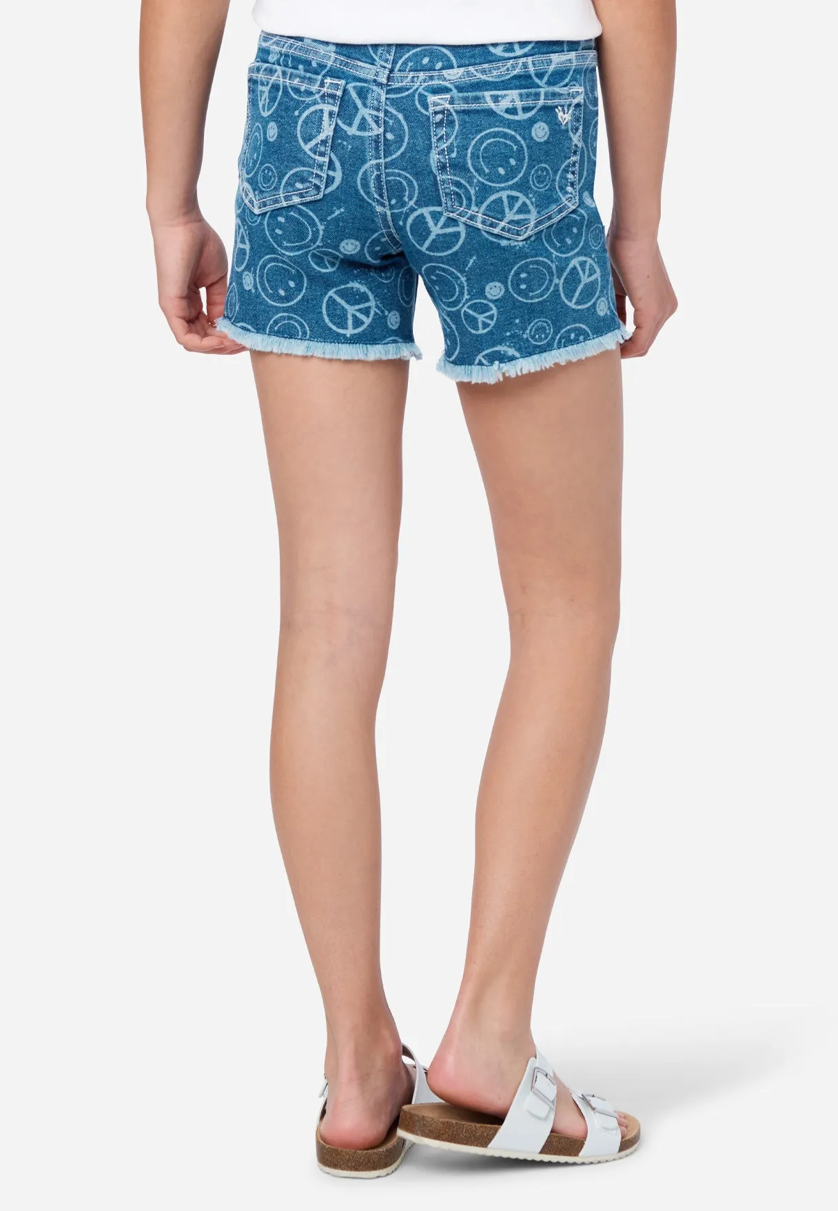 High Rise Midi Denim Short