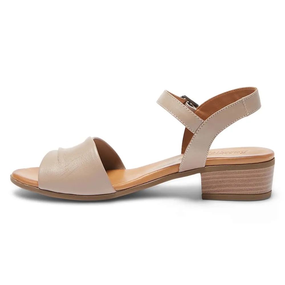 Maisy Heel in Taupe Leather