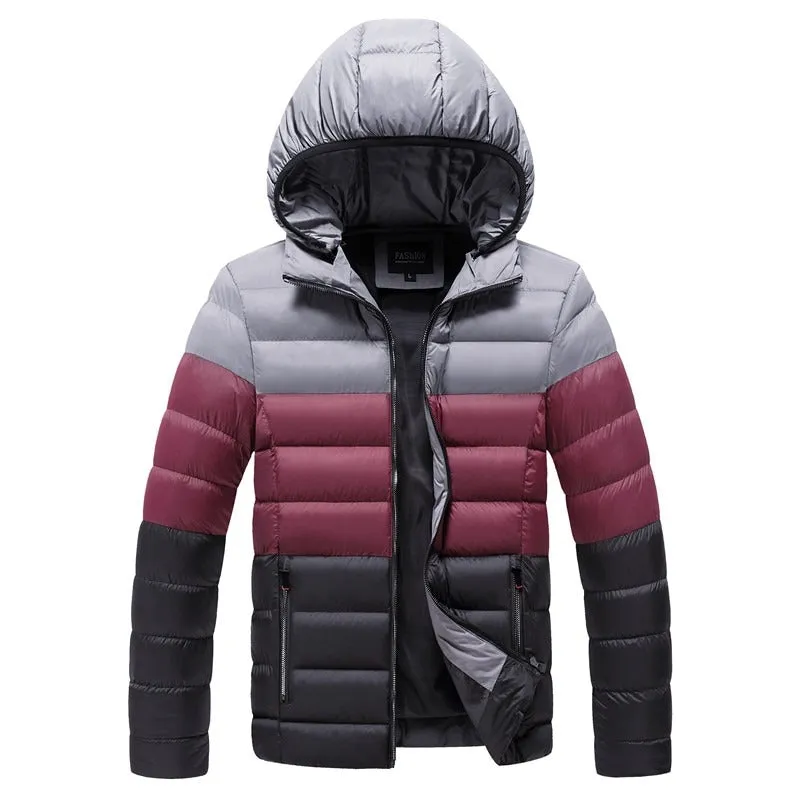 Men's Winter Casual Warm Slim Windproof Parkas Jacket