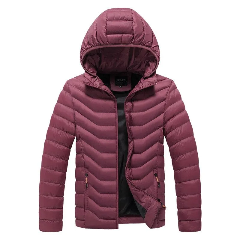 Men's Winter Casual Warm Slim Windproof Parkas Jacket