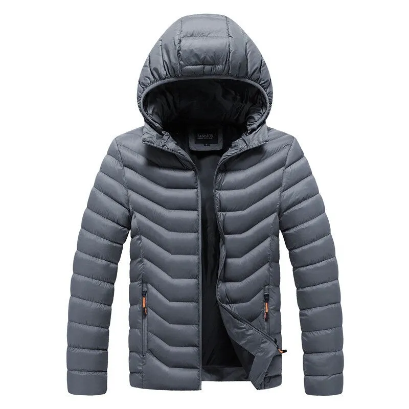 Men's Winter Casual Warm Slim Windproof Parkas Jacket