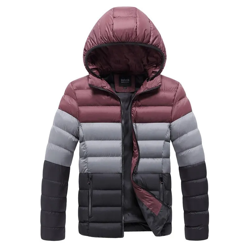 Men's Winter Casual Warm Slim Windproof Parkas Jacket