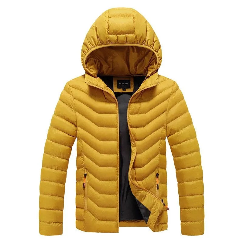 Men's Winter Casual Warm Slim Windproof Parkas Jacket