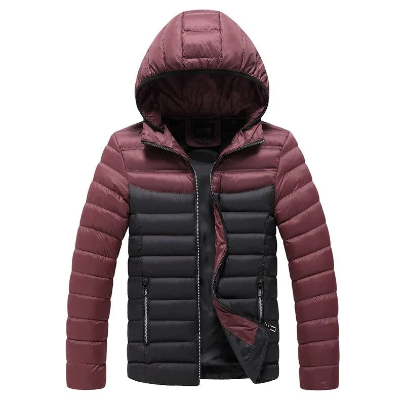 Men's Winter Casual Warm Slim Windproof Parkas Jacket