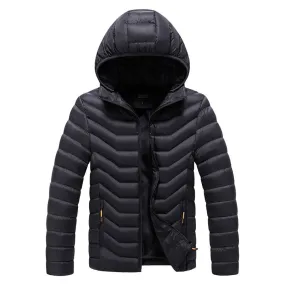 Men's Winter Casual Warm Slim Windproof Parkas Jacket