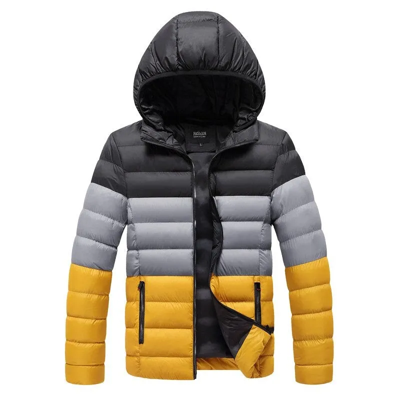 Men's Winter Casual Warm Slim Windproof Parkas Jacket