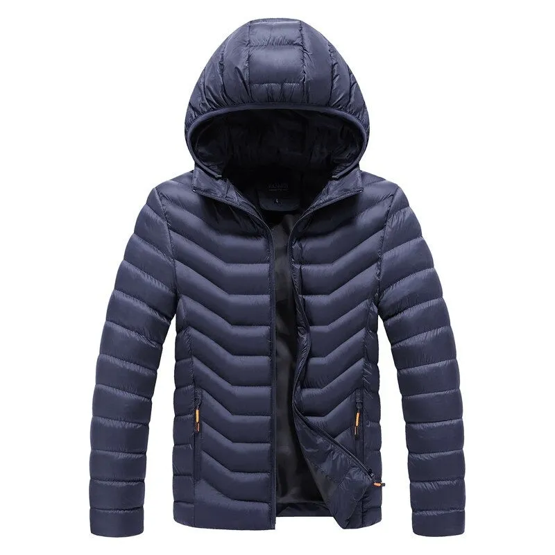 Men's Winter Casual Warm Slim Windproof Parkas Jacket