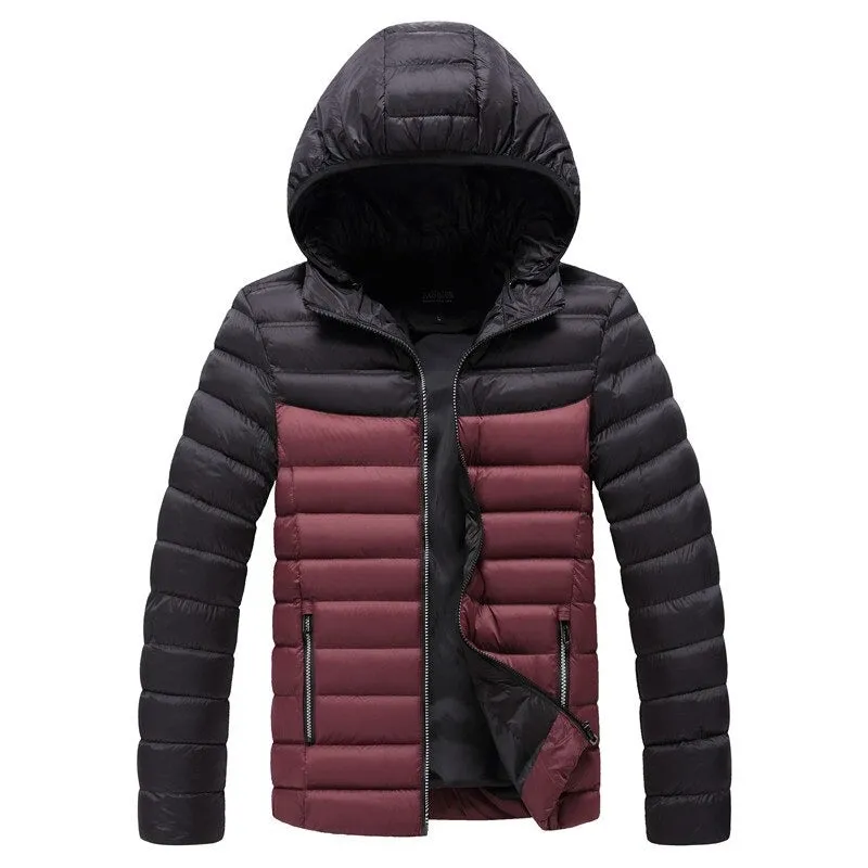 Men's Winter Casual Warm Slim Windproof Parkas Jacket