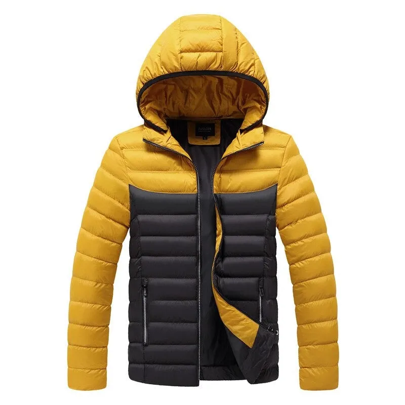 Men's Winter Casual Warm Slim Windproof Parkas Jacket