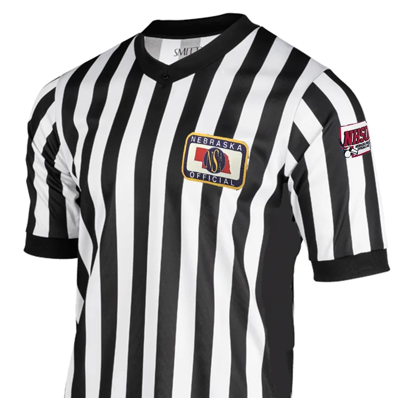 Nebraska Logo Side Panel Basketball Referee V-Neck