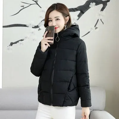 New Fashion Cotton Hooded Parkas Jacket