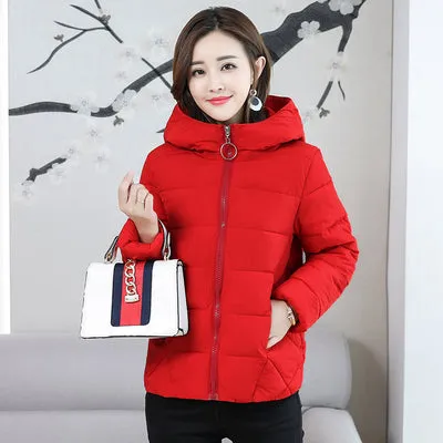 New Fashion Cotton Hooded Parkas Jacket