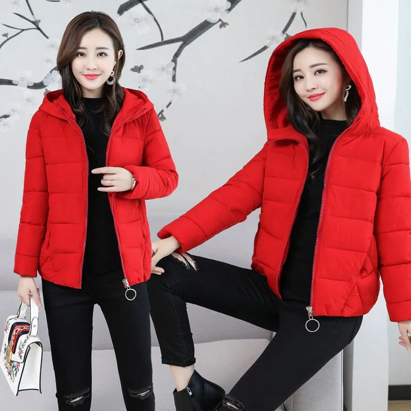 New Fashion Cotton Hooded Parkas Jacket