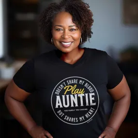 Play Auntie Women's Premium V-neck T-shirt