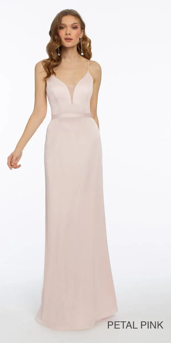 Plunge Crepe X-Back Dress - Plus