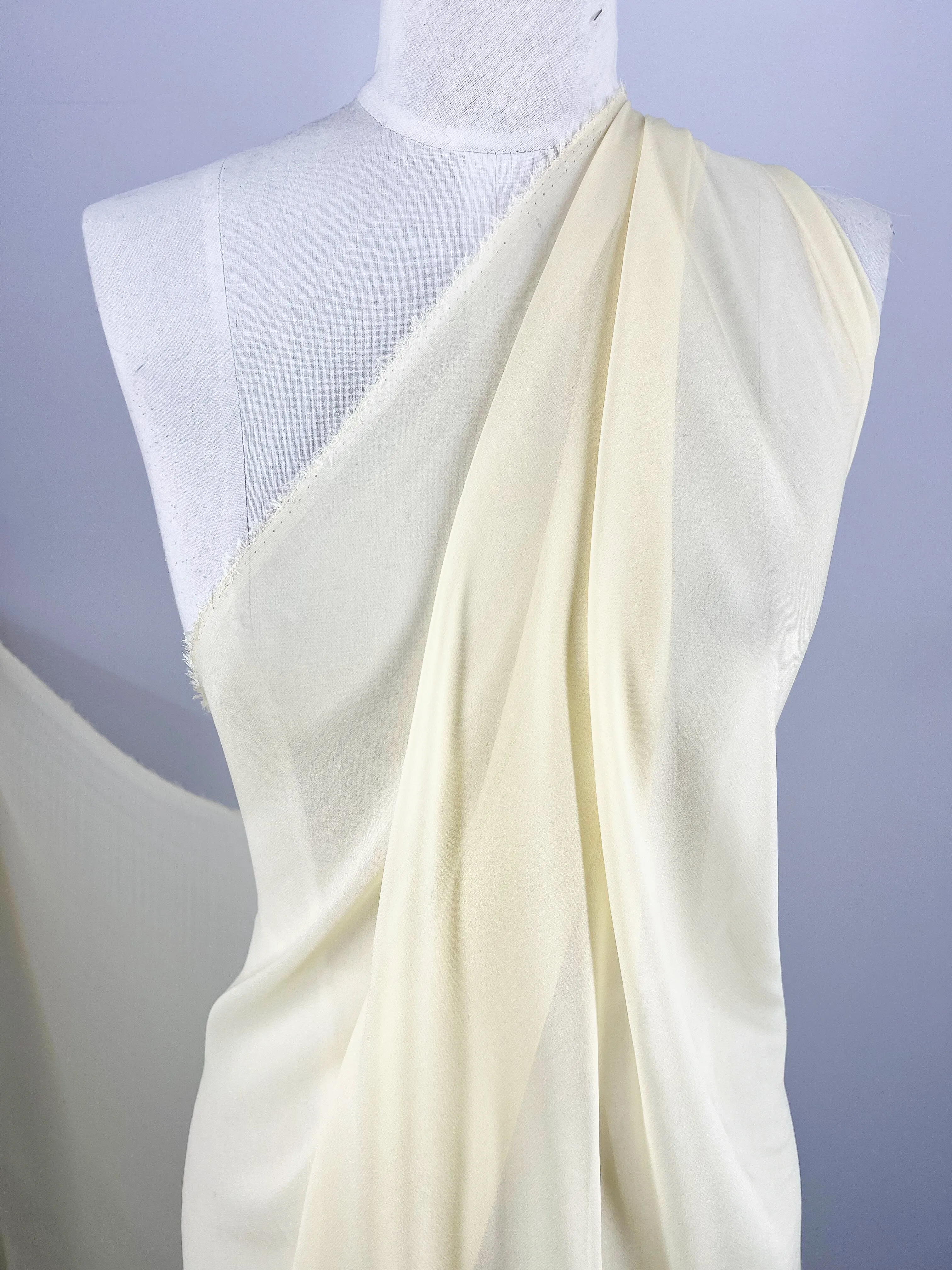 Pure Silk Georgette - Butter - 135cm