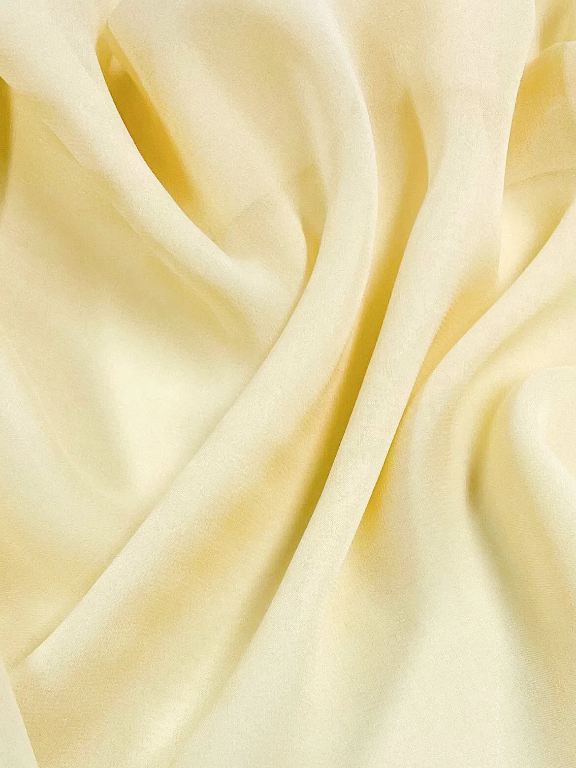 Pure Silk Georgette - Butter - 135cm