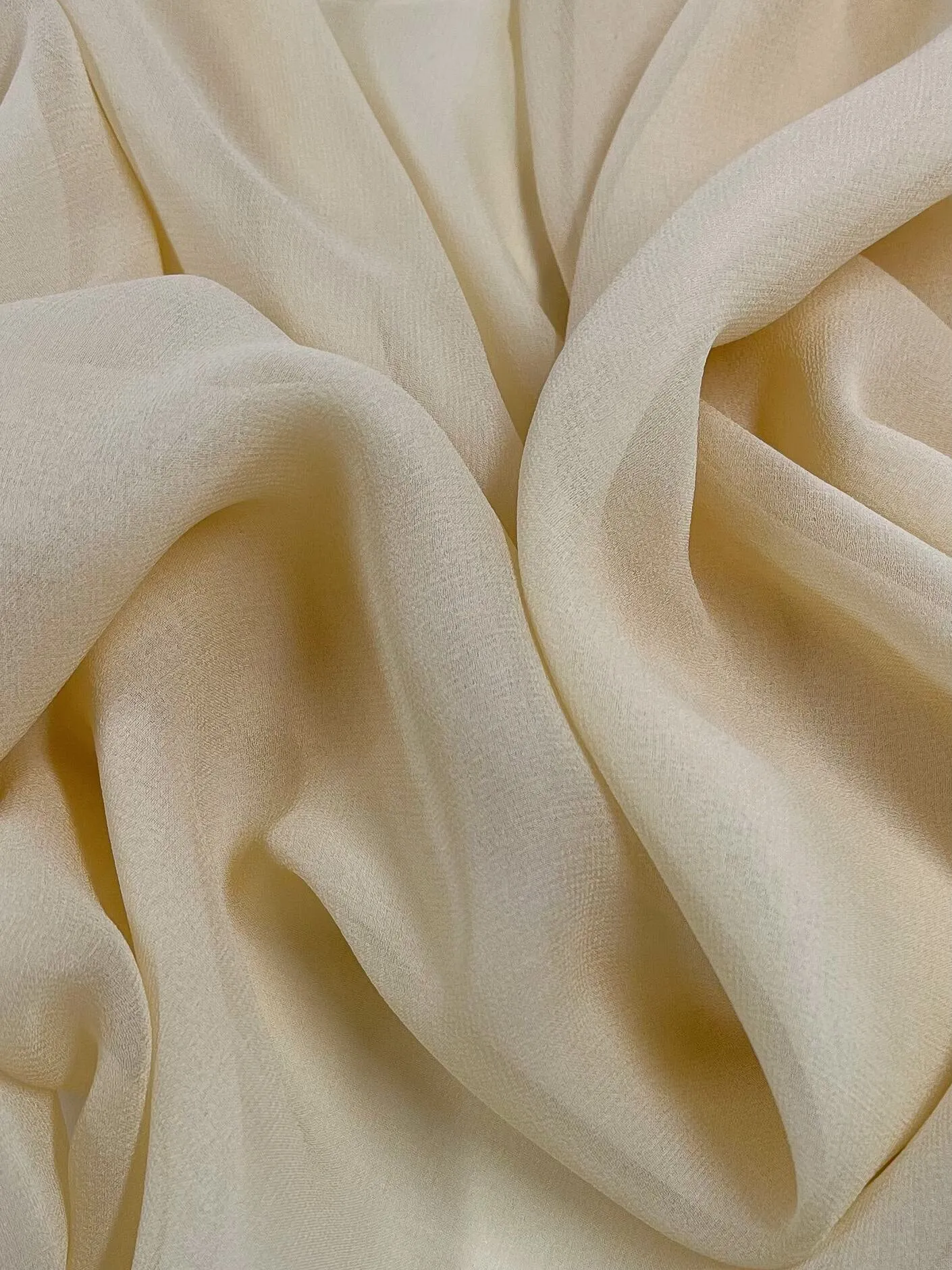 Pure Silk Georgette - Chardonay - 135cm