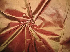 Pure SILK TAFFETA FABRIC Chocolate Brown with Gold Shot Color 44" wide TAF60[2]