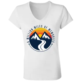 "A Million Miles Of Memories" Ladies' Jersey V-Neck T-Shirt