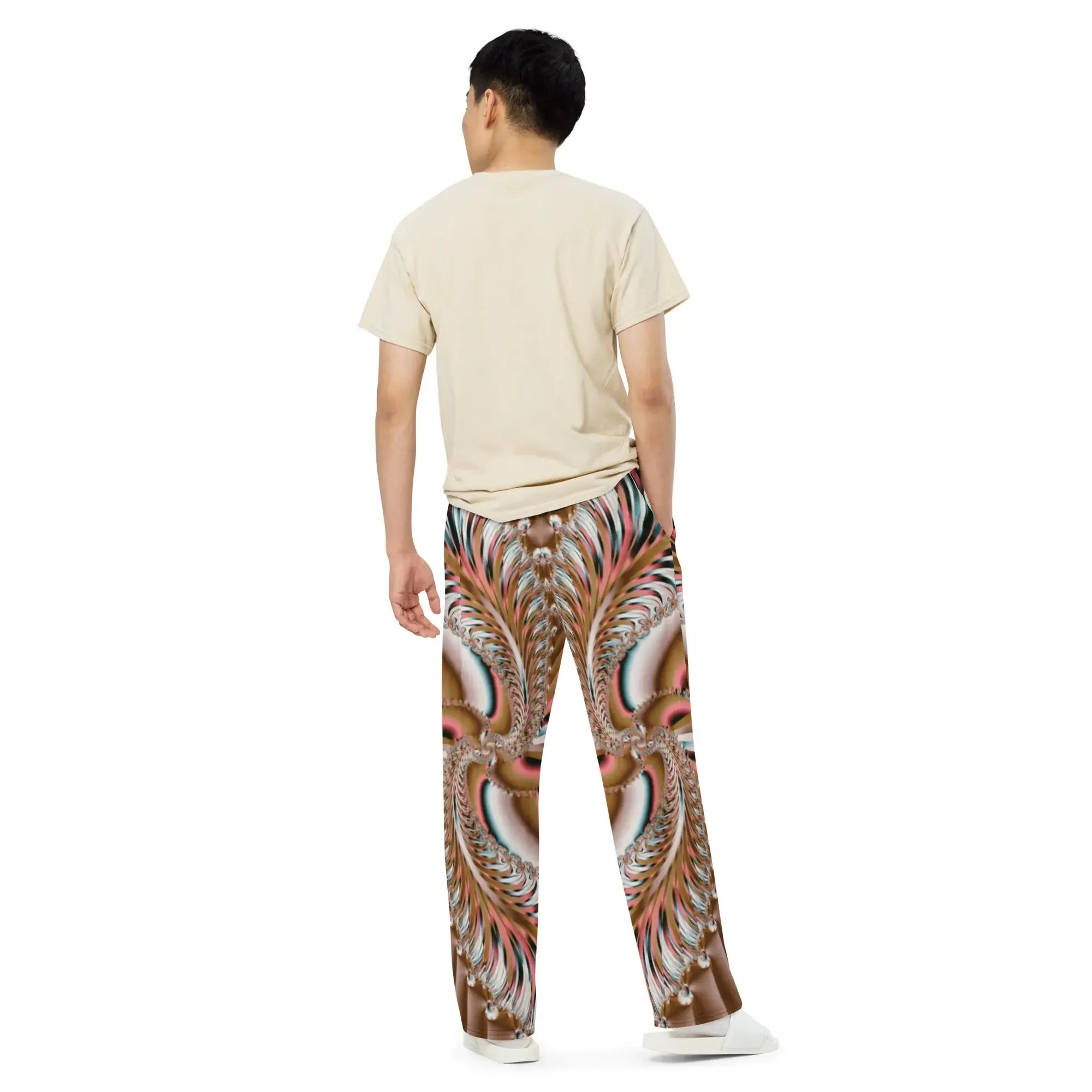 "Summer Spin" Collection - All-Over Print Unisex Wide Leg Pants