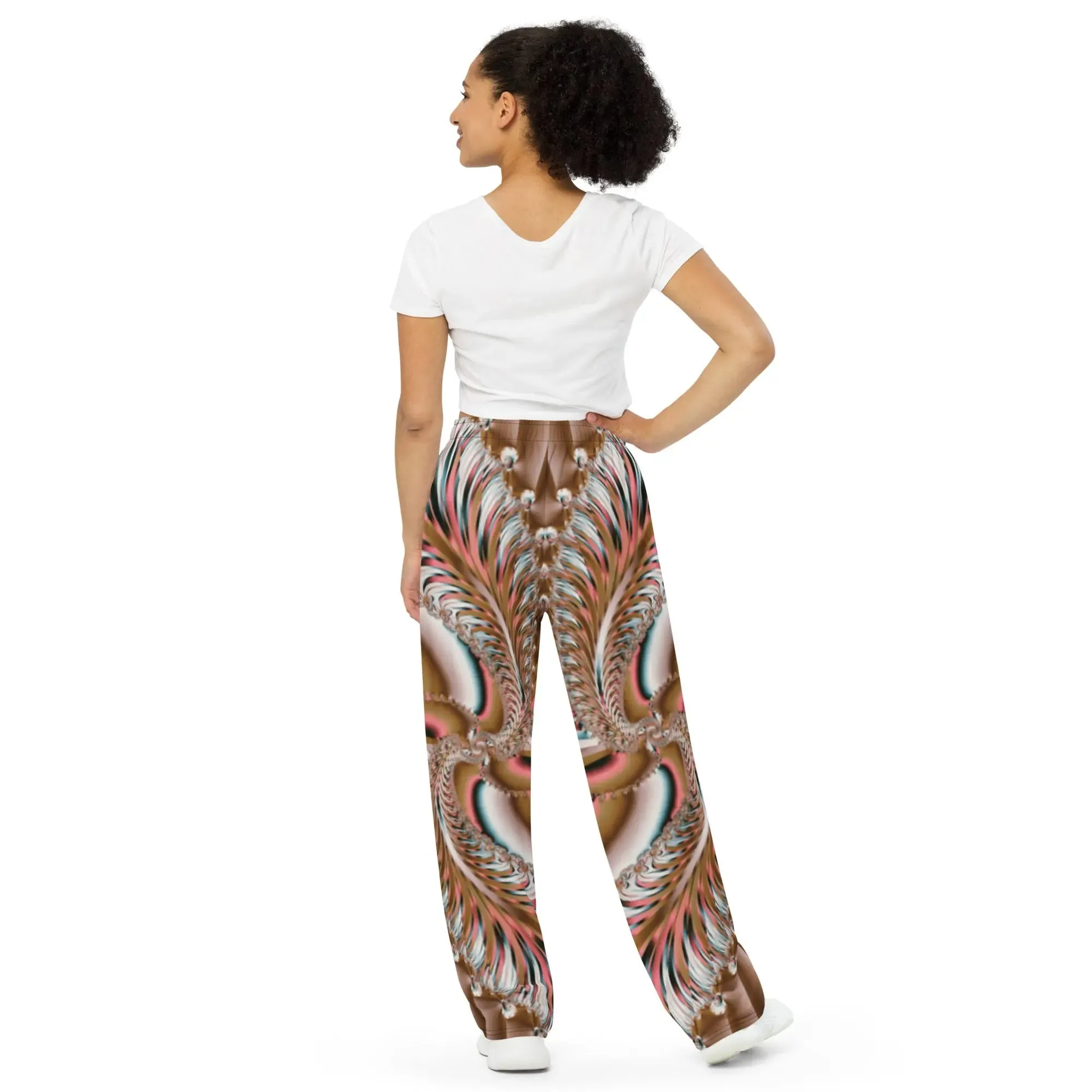 "Summer Spin" Collection - All-Over Print Unisex Wide Leg Pants