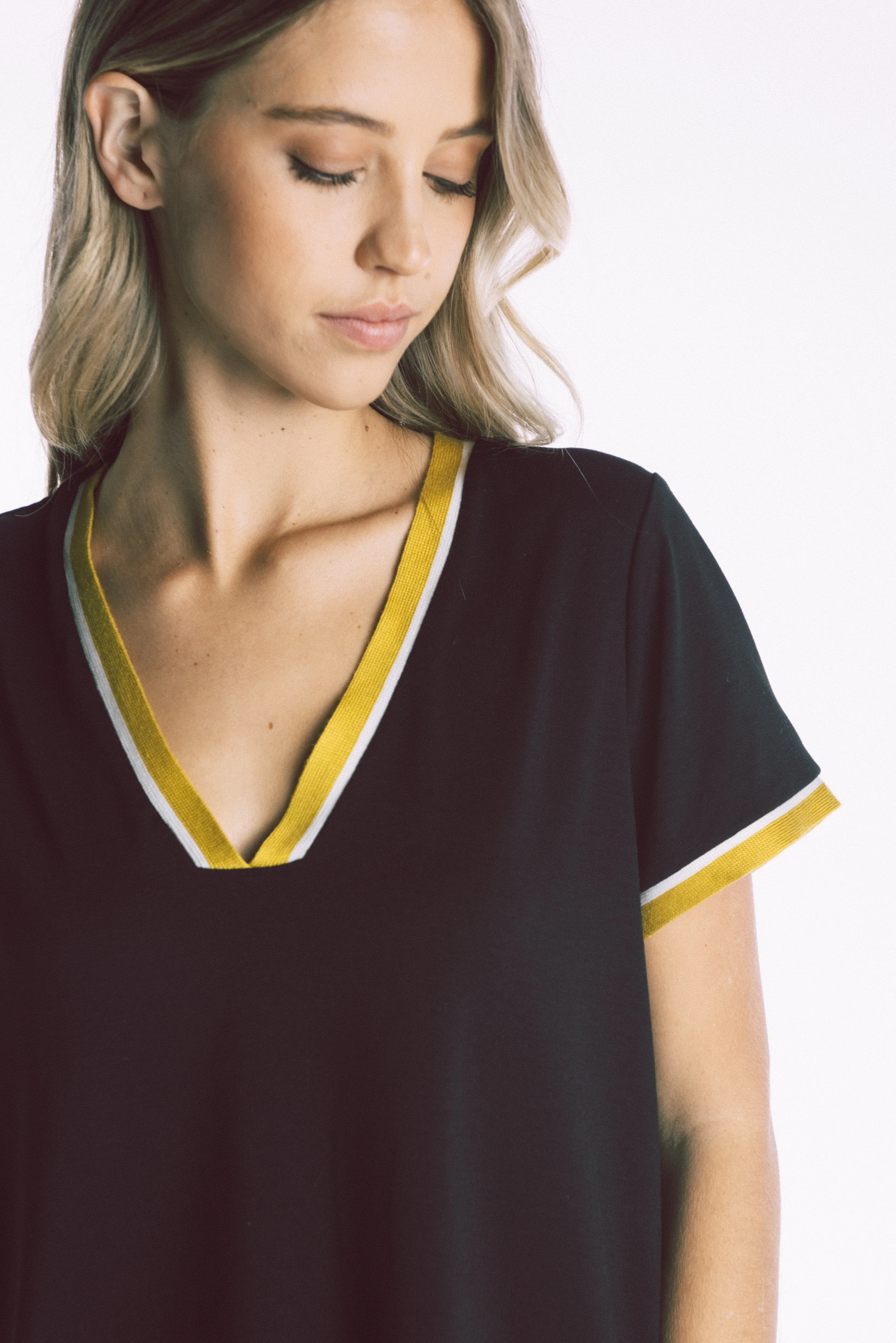 Retro V neck top